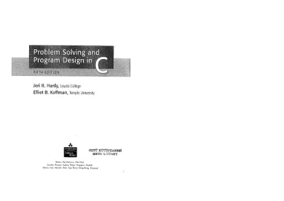 Problemlösung und Programmentwurf in C