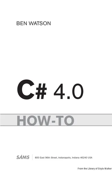 C# 4.0: व्यावहारिक मार्गदर्शिका