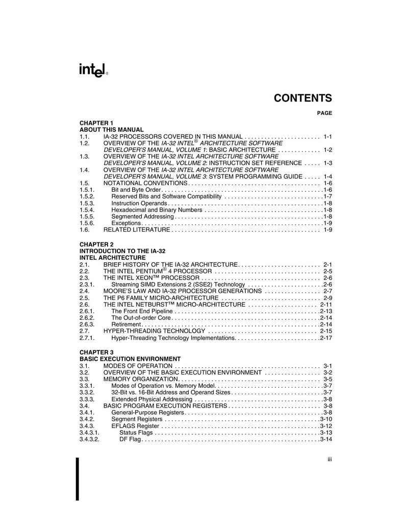 Manual do Desenvolvedor de Software da Arquitetura IA-32 Intel® Volume 1: Arquitetura Básica
