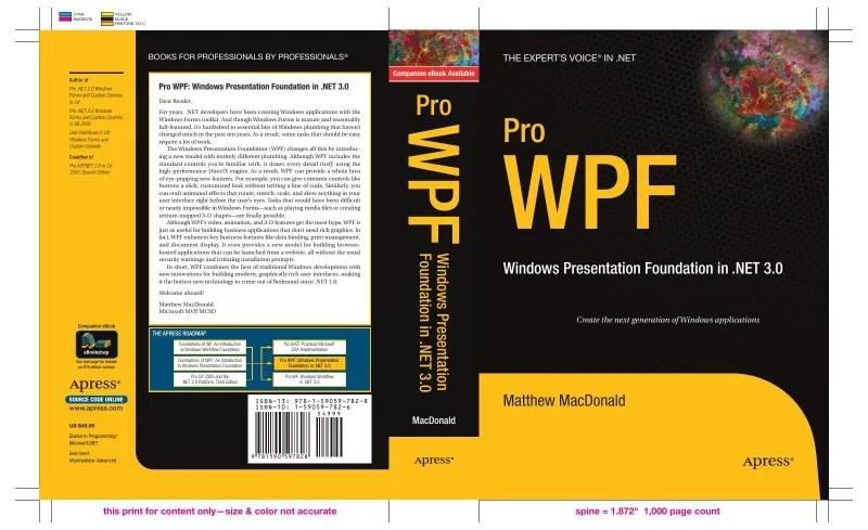 Pro WPF: Windows Presentation Foundation en .NET 3.0