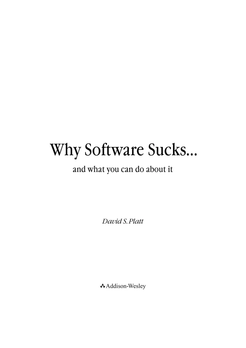 Software é uma porcaria! E o que fazer com isso?