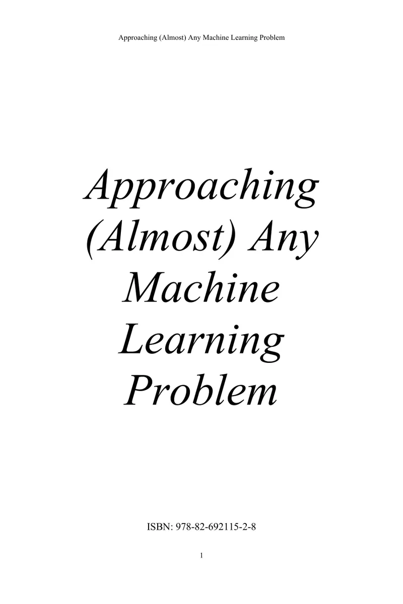 Herangehensweise an (fast) jedes Machine-Learning-Problem