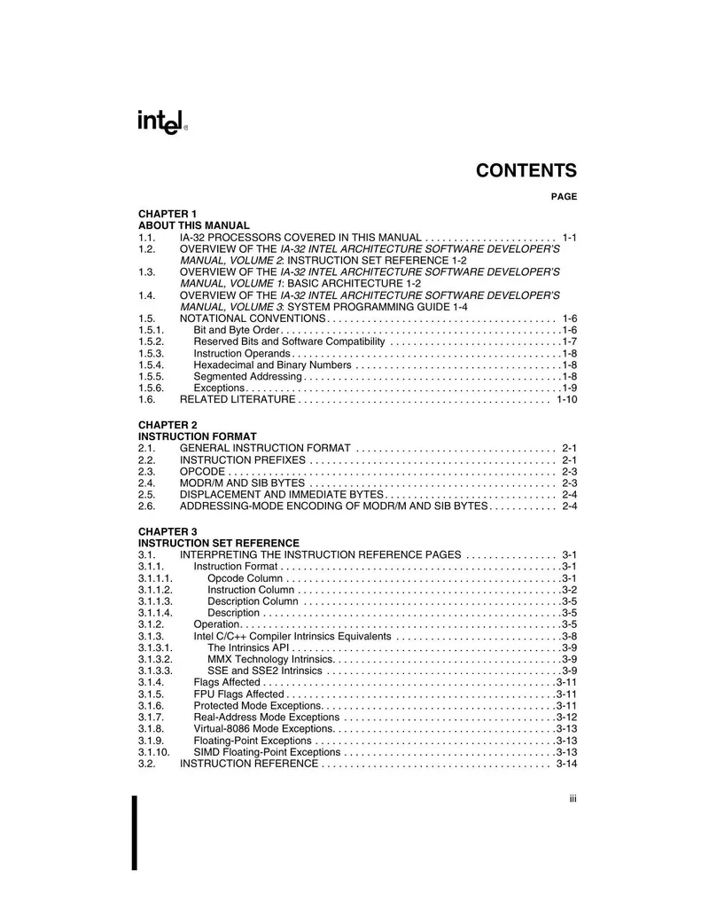 Manual do Desenvolvedor de Software da Arquitetura IA-32 Intel® Volume 2: Referência do Conjunto de Instruções